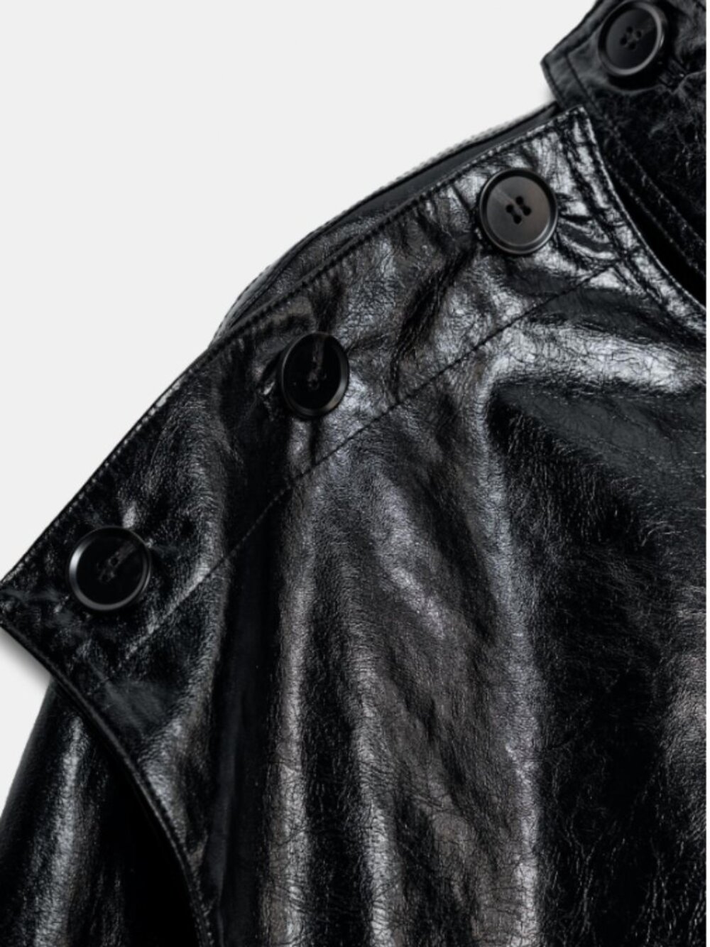 BNWT ZARA WOMEN FAUX LEATHER JACKET WITH SCARF ZW COLLECTION BLACK - Picture 10 of 11